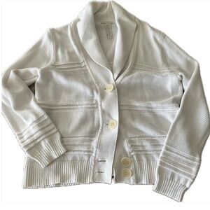 White + Warren cotton cardigan L